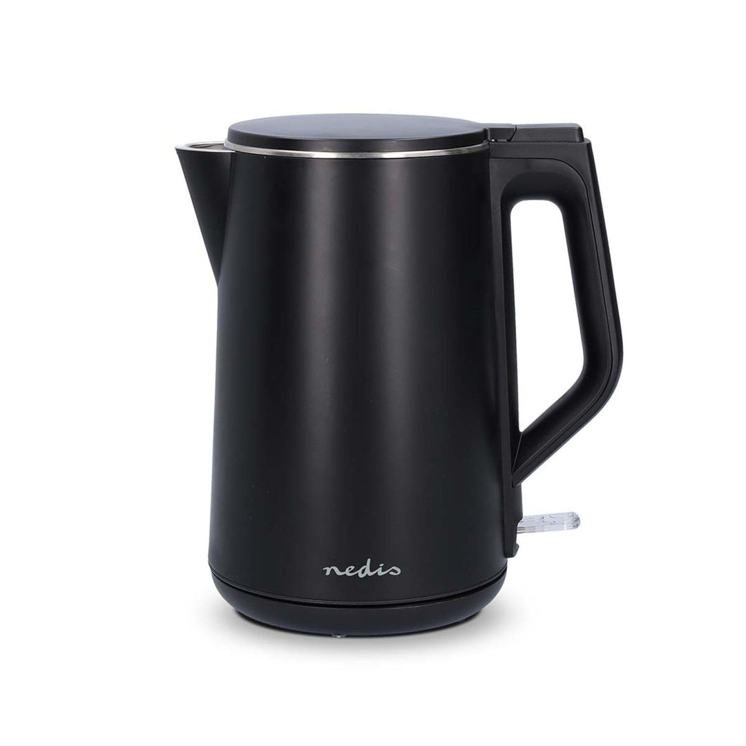 Wasserkocher - 1.5 l - Plastik - Schwarz - Um 360 Grad drehbar - Verdecktes Heizelement - Strix Cont