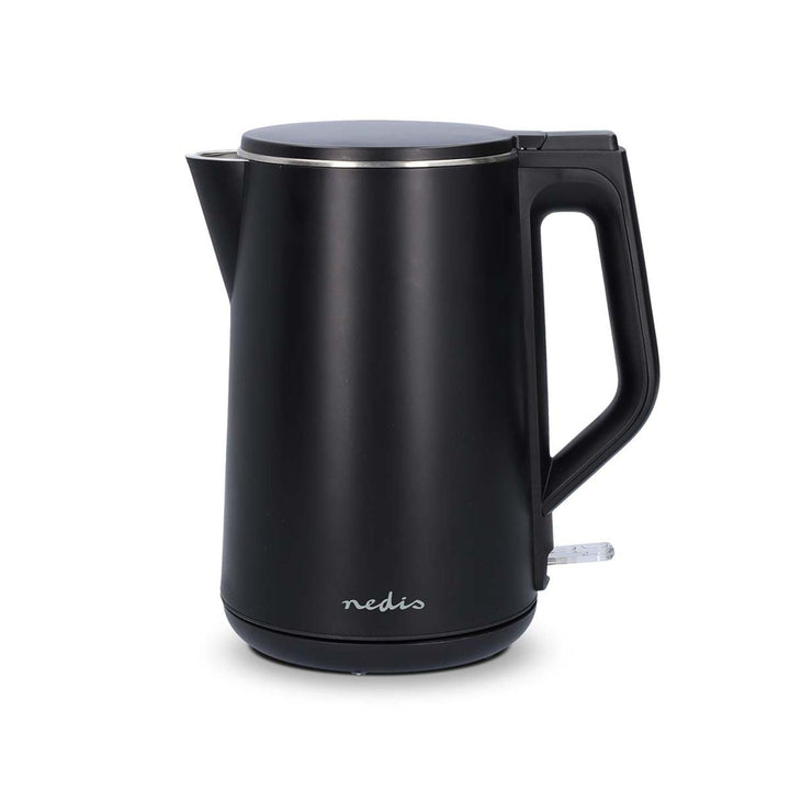 Wasserkocher - 1.5 l - Plastik - Schwarz - Um 360 Grad drehbar - Verdecktes Heizelement - Strix Cont