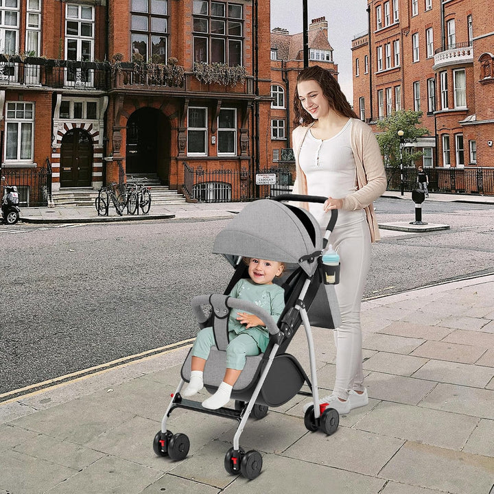 homewell Kinderwagen klappbar, Buggy Kinderbuggy, flache Liegeposition, Sportwagen Faltbar mit Siche