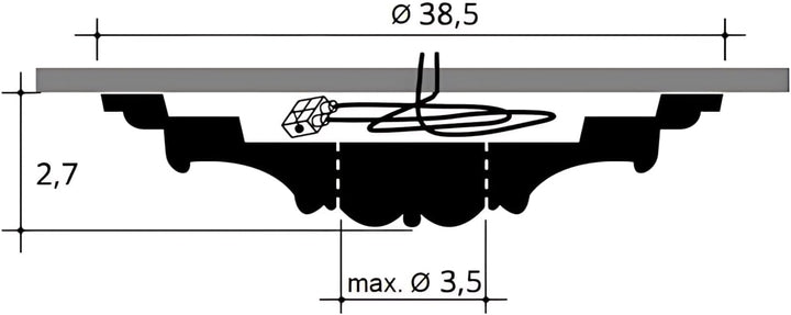 Mittlere Rosette, klassische Ornamente R31
