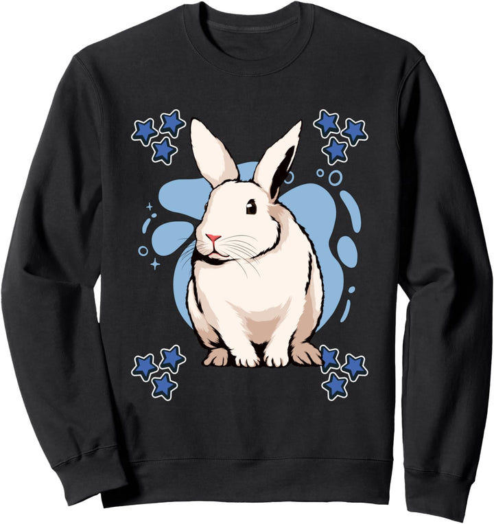 Blue Design Rabbit Kaninchen Sweatshirt