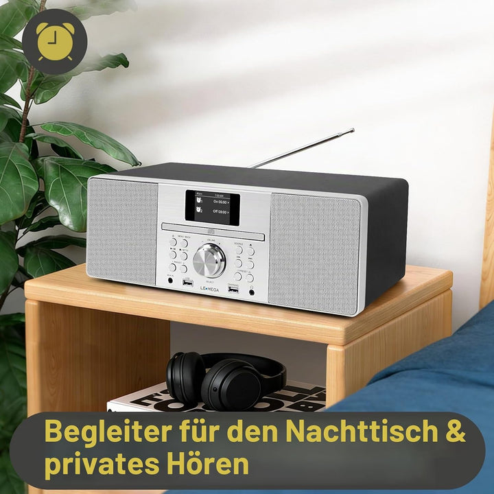 LEMEGA MSY1P All-In-One Musiksystem,CD-Player,DAB/DAB+ und FM Digitalradio,Bluetooth Lautsprecher,20