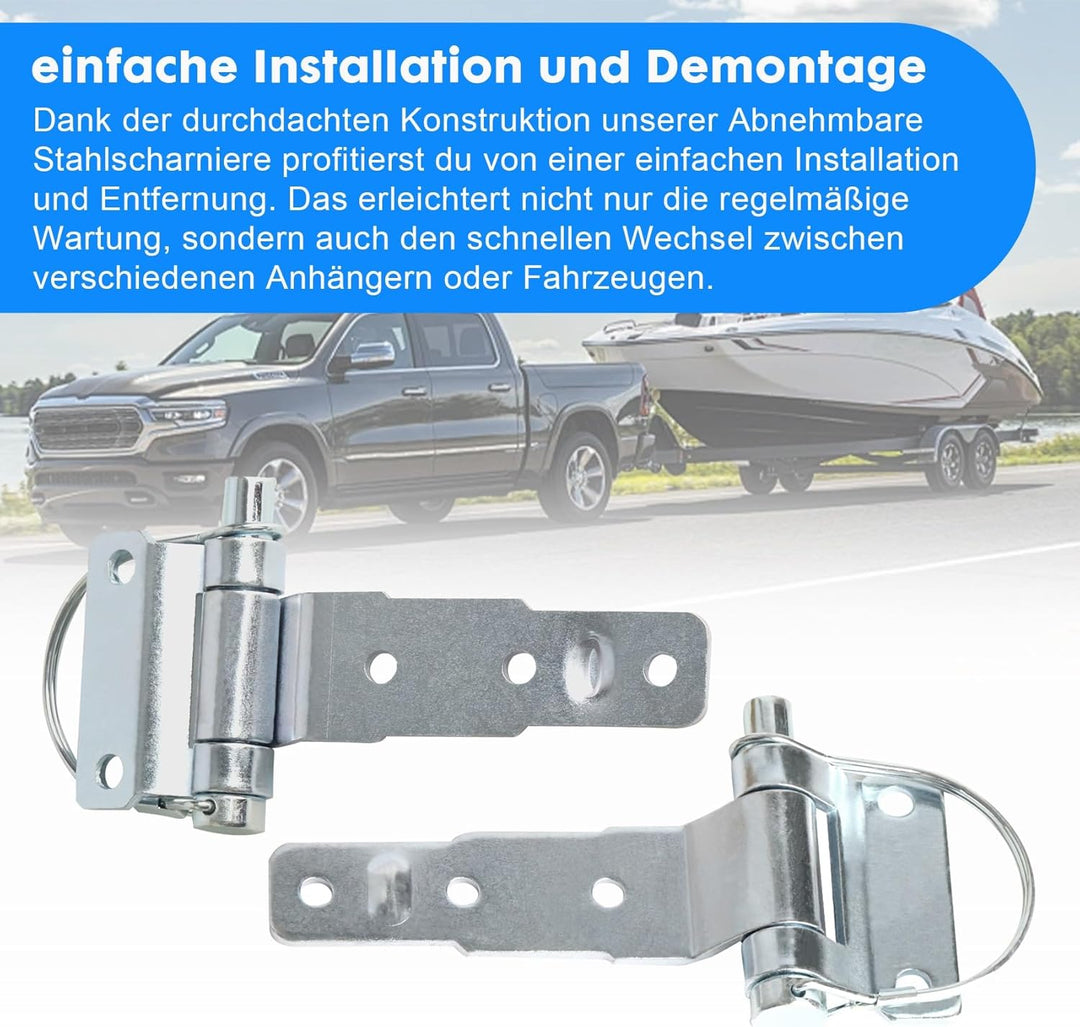 Abnehmbare Stahlscharniere, D-Typ Autoscharnier, abnehmbare Stift-Hardware passend für Anhänger, LKW