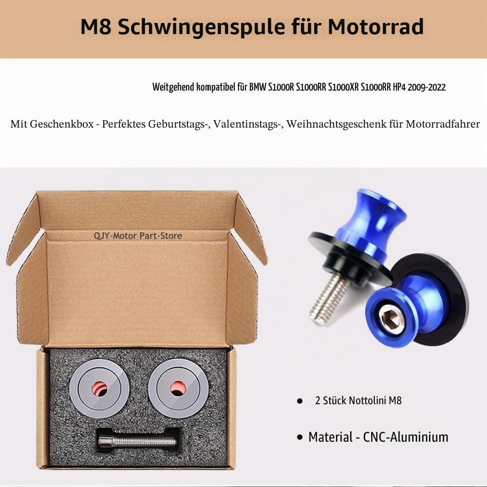2pcs Montageständer Racingadapter M8*1,5 Bobbins CNC Ständeraufnahme Für S1000R S1000RR S1000XR S100