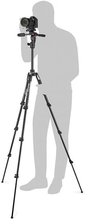 Manfrotto Befree Advanced 3-Way Tripod Kit, Tripod and Fluid Head in Aluminium for Cameras and Camco
