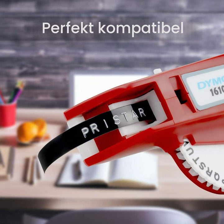 Pristar Kompatible Prägeband für Dynmo 3D Kunststoff Prägebändern Etikettenband 9mm x 3m für Dynmo O