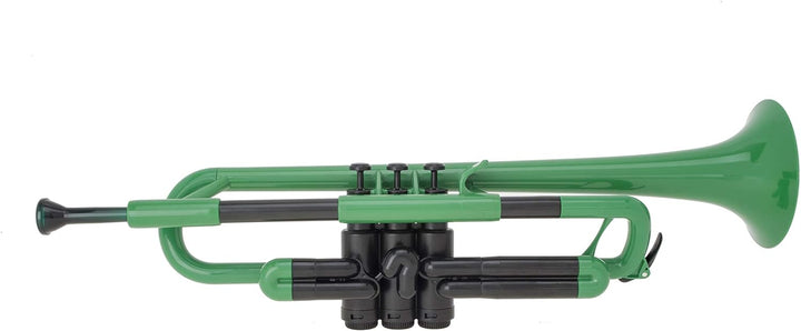 pTrumpet 700628 Trompete mit Tasche und Mundstück grün, Grün