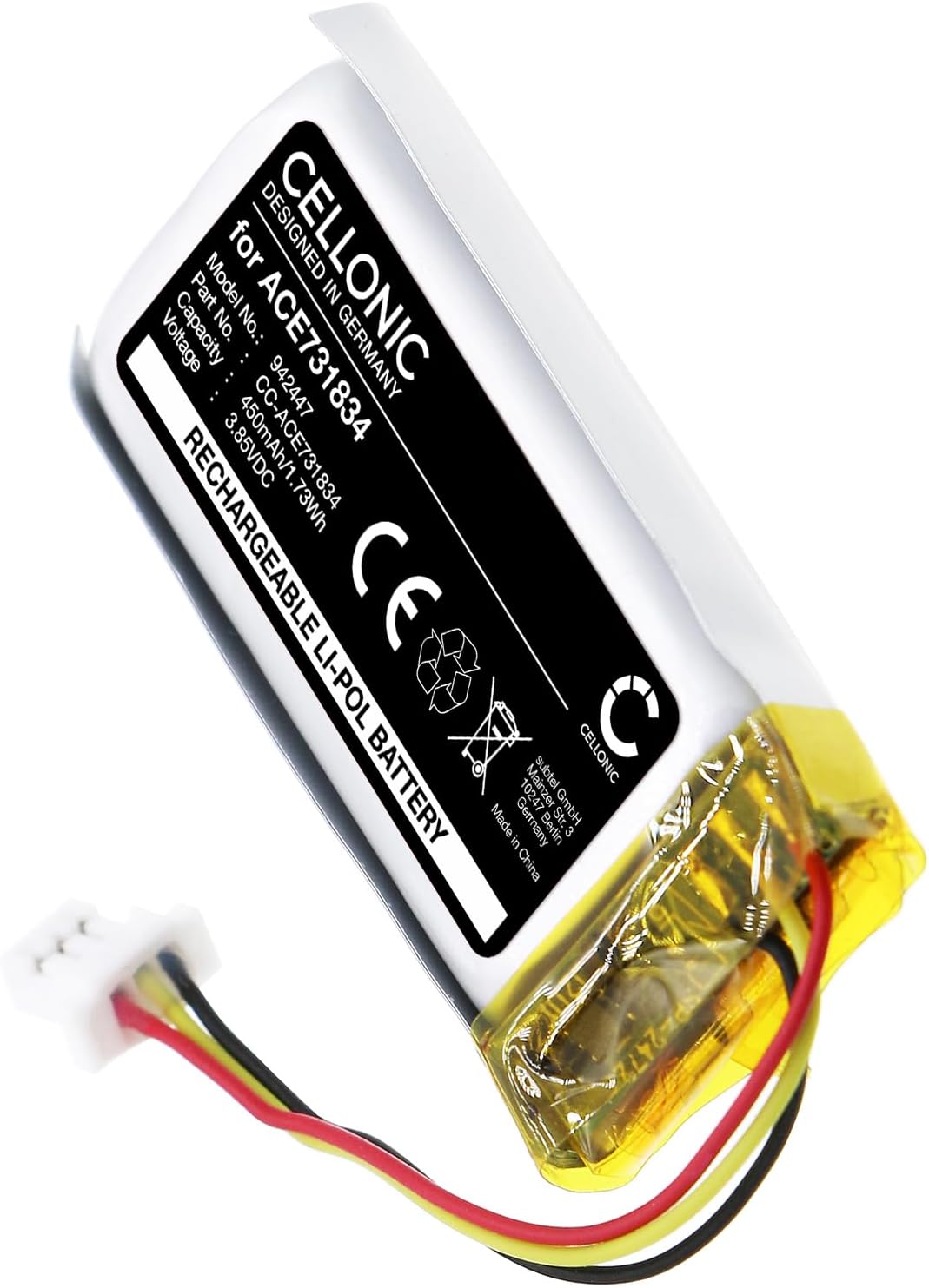 CELLONIC, Akku für Headset kompatibel mit Sony LinkBuds S (450mAh, 3.85V) Ersatzakku ACE731834