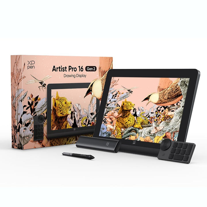 XPPen Artist PRO 16 Gen.2 Grafikdisplay 16 Zoll Pen Display mit X3 Pro Stift und Schnellfernbedienun