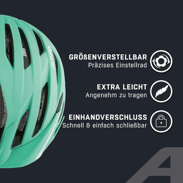 ALPINA HAGA - Stossabsorbierender, Sicherer & Optimal Anpassbarer Urban Fahrradhelm Mit Integriertem