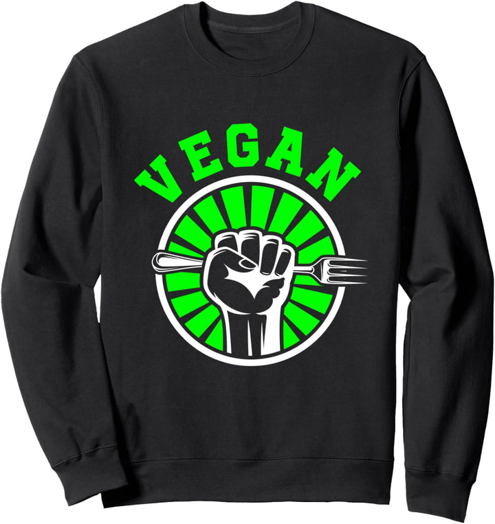 Vegan Bewegung Gabel Vegetarisch Veganer Essen Veganer Sweatshirt