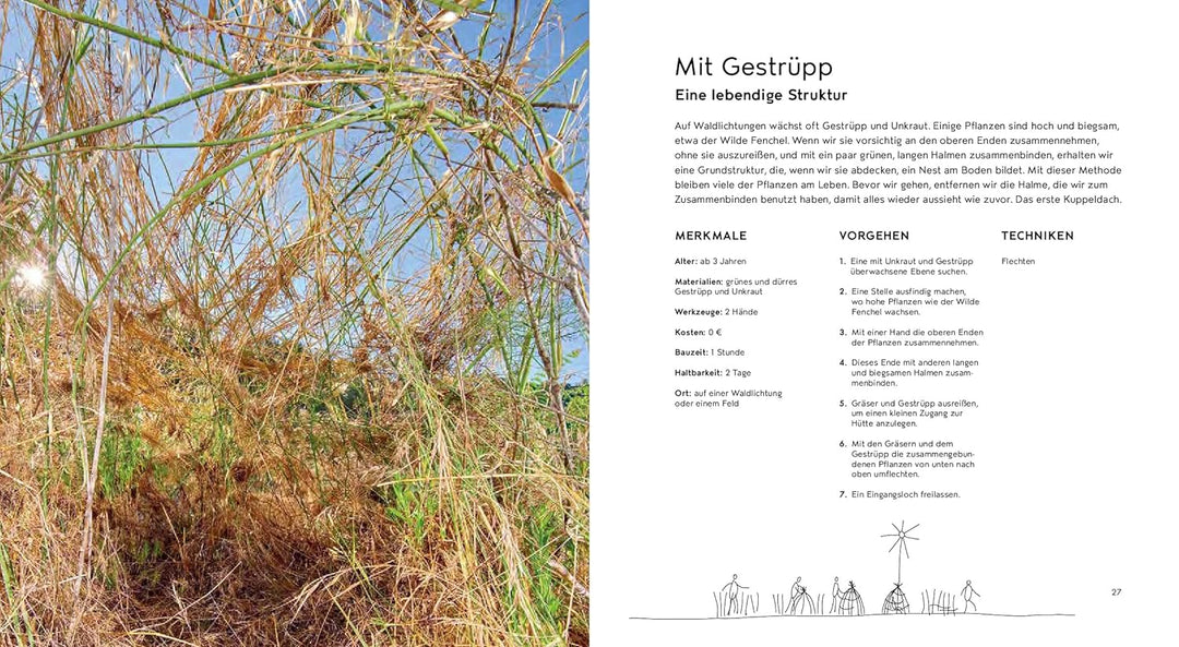 Kleine Hütten bauen: Inspiration für das gemeinsame Konstruieren und Werken mit Kindern. Schritt-für