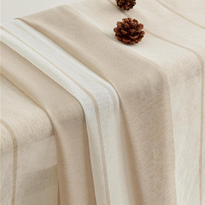 MRTREES Scheibengardinen Living Room Curtains Vorhänge Gardine Kräuselband Wohnzimmer 2er Set 245x14
