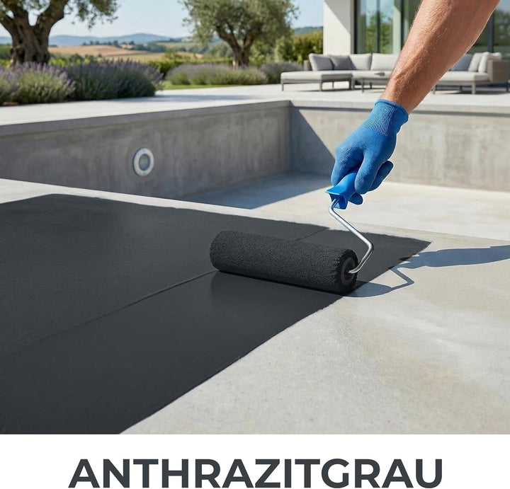 Fonteino Schwimmbadfarbe Poolfarbe Poolbeschichtung Schwimmbeckenfarbe Anthrazitgrau - 5L 5 l (1er P