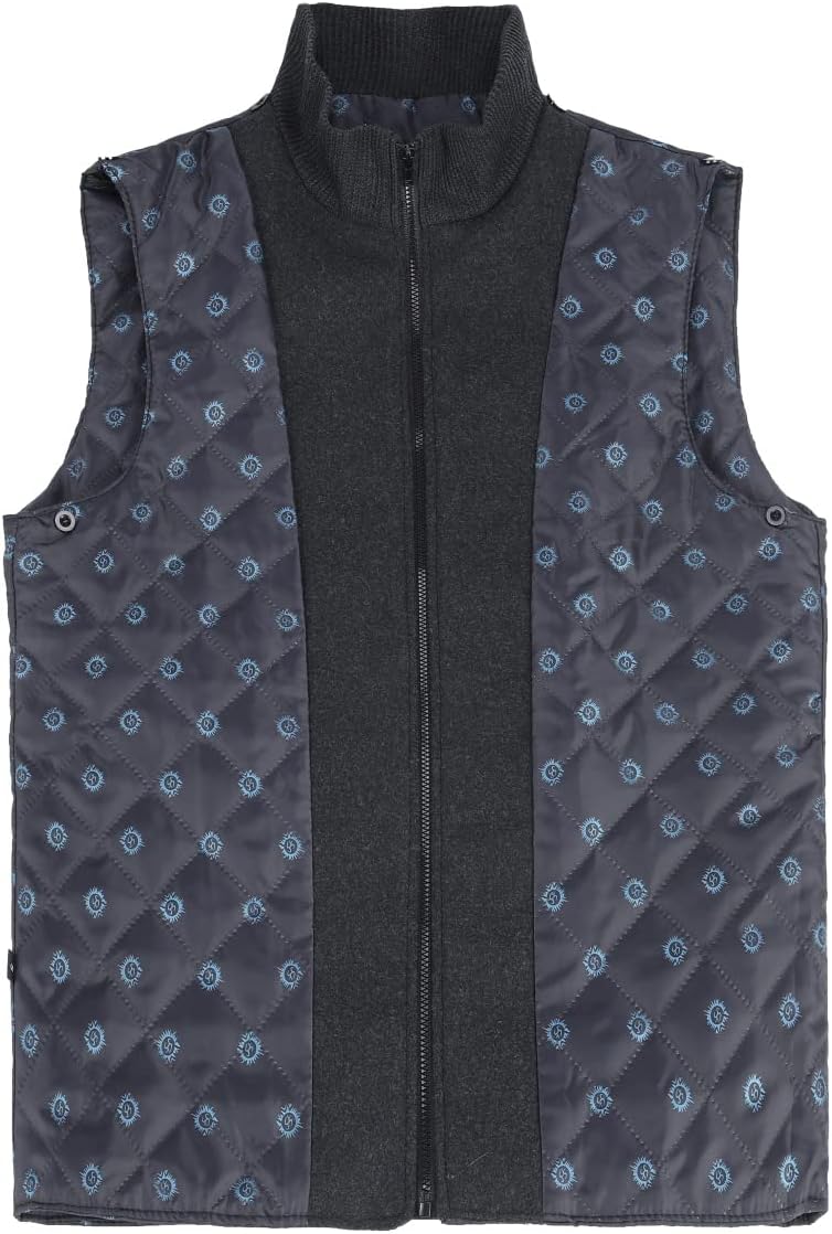 YOUTHUP Herren Mantel mit Winterweste Kurzer Wolle Wintermantel Winter Outdoor Dicker Wollmantel M G