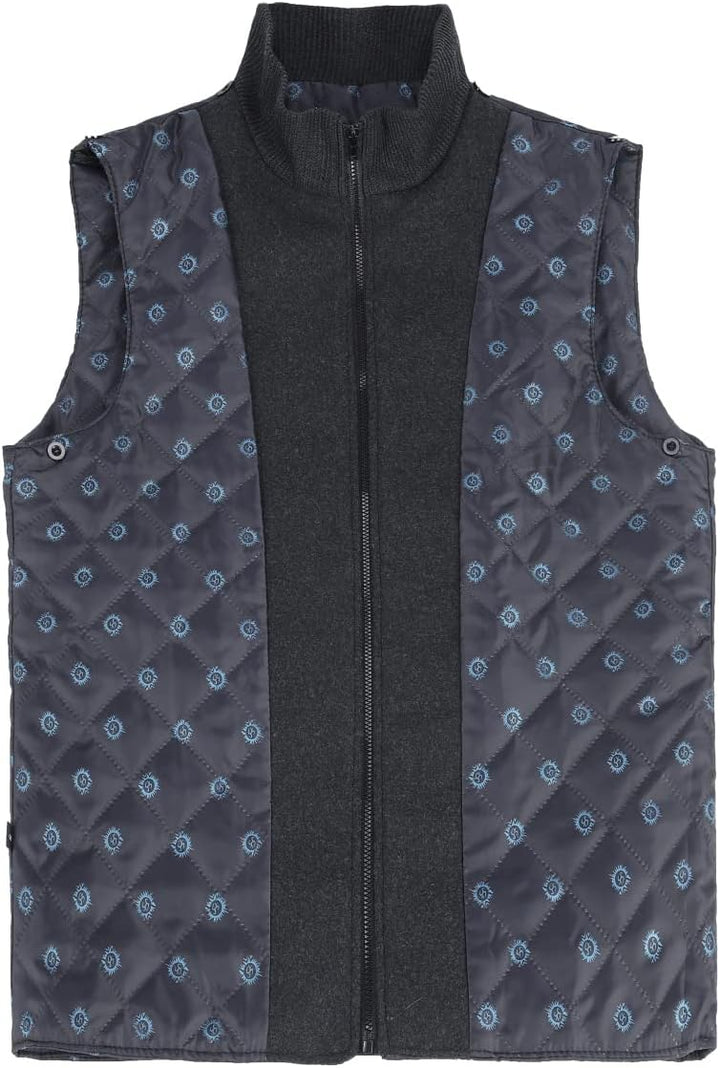 YOUTHUP Herren Mantel mit Winterweste Kurzer Wolle Wintermantel Winter Outdoor Dicker Wollmantel M G