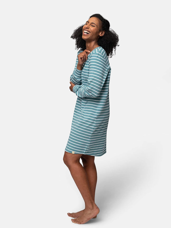 Damen Sleepshirt Ringel, GOTS-Zertifiziert Nachthemd 38 Topaz, 38 Topaz