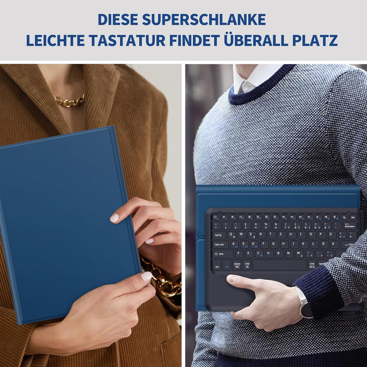 EasyAcc Tastatur Hülle Kompatibel mit Samsung Galaxy Tab S9 FE+ / S9+ / S9 Plus / S10+ 12.4 Zoll 202
