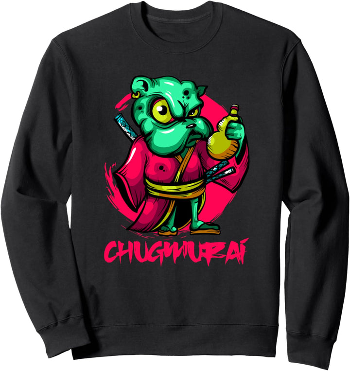 Samurai Krieger Hund Geschenk Japanischer Shogun Sweatshirt