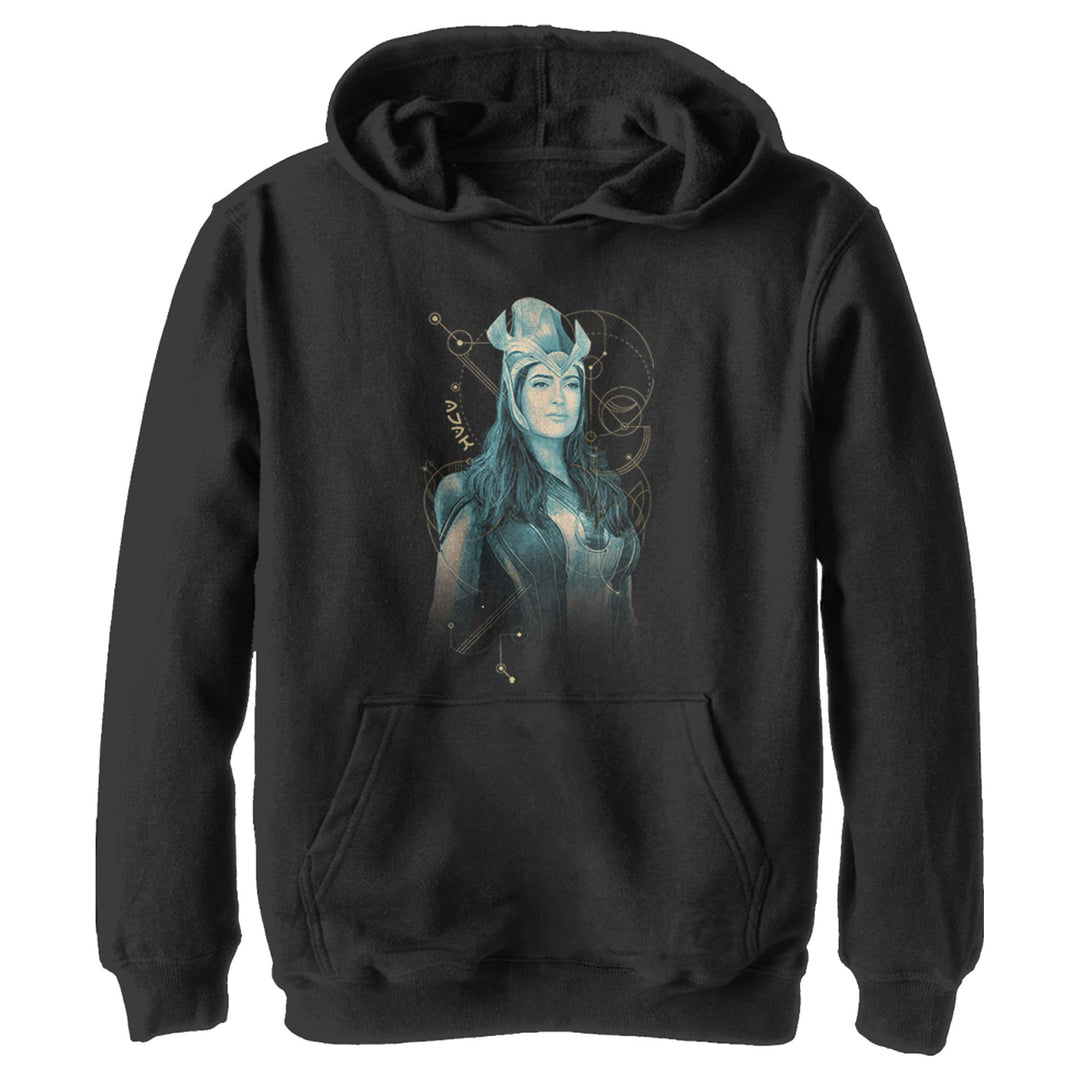 Marvel Jungen Die Ewigen Ajak Teal Hoodie, Schwarz, S