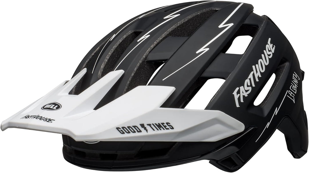 BELL Herren Super Air Helm S Matte Black/White Fasthouse, S Matte Black/White Fasthouse