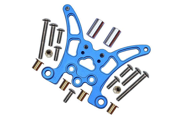 GPM for Tamiya TT02B Tuning Teile Aluminium Rear Damper Plate - 1Pc Blue