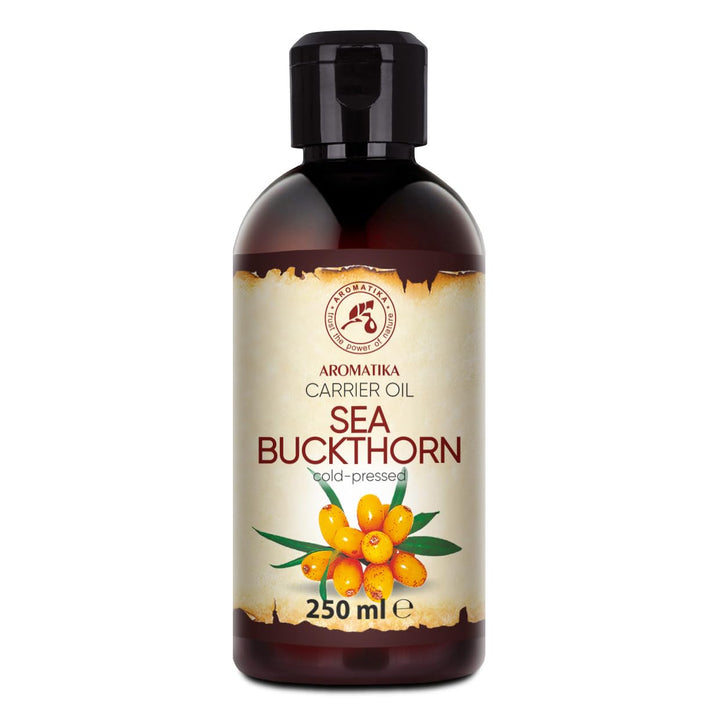 Sanddornöl 250 ml - Hippophae Rhamnoides - Kaltgepresst - Sanddorn Öl - Rein & Natürlich - Trägeröl
