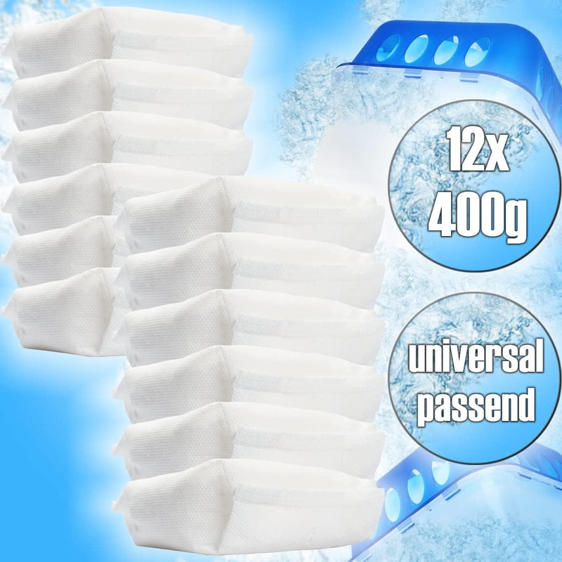 12x Luftentfeuchter Granulat 400g Nachfüllpack universal Feuchtigkeits-Stopper Beutel (12x Nachfüllp