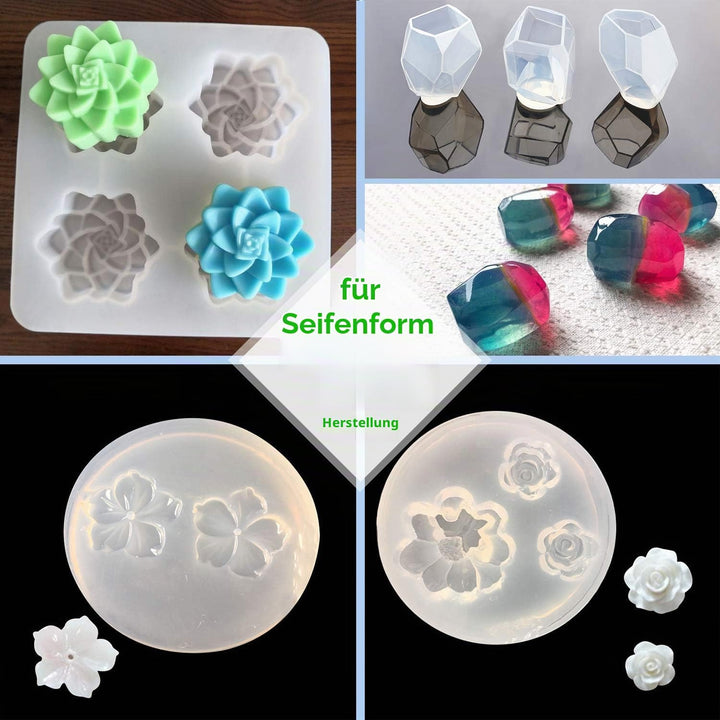 Flüssiges Silikon Kautschuk - 600g Flüssig Lichtdurchlässiger Silikon zur Silikonform Herstellung -