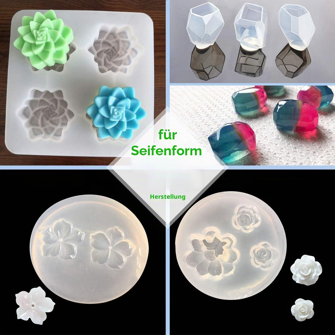 Silikon Kautschuk - 10.6oz/240ml Flüssig Silikon zur Form Herstellung, DIY Harzformen - Einfaches 1: