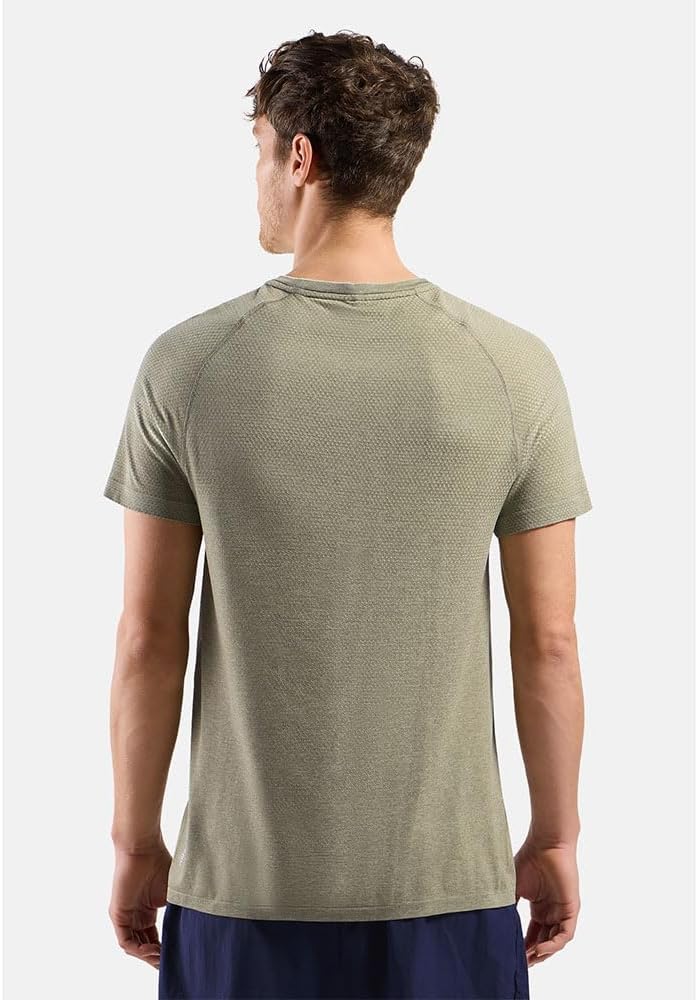 Odlo Herren Essential Seamless T-Shirt Laufshirt M -40457 Vetiver Melange, M -40457 Vetiver Melange