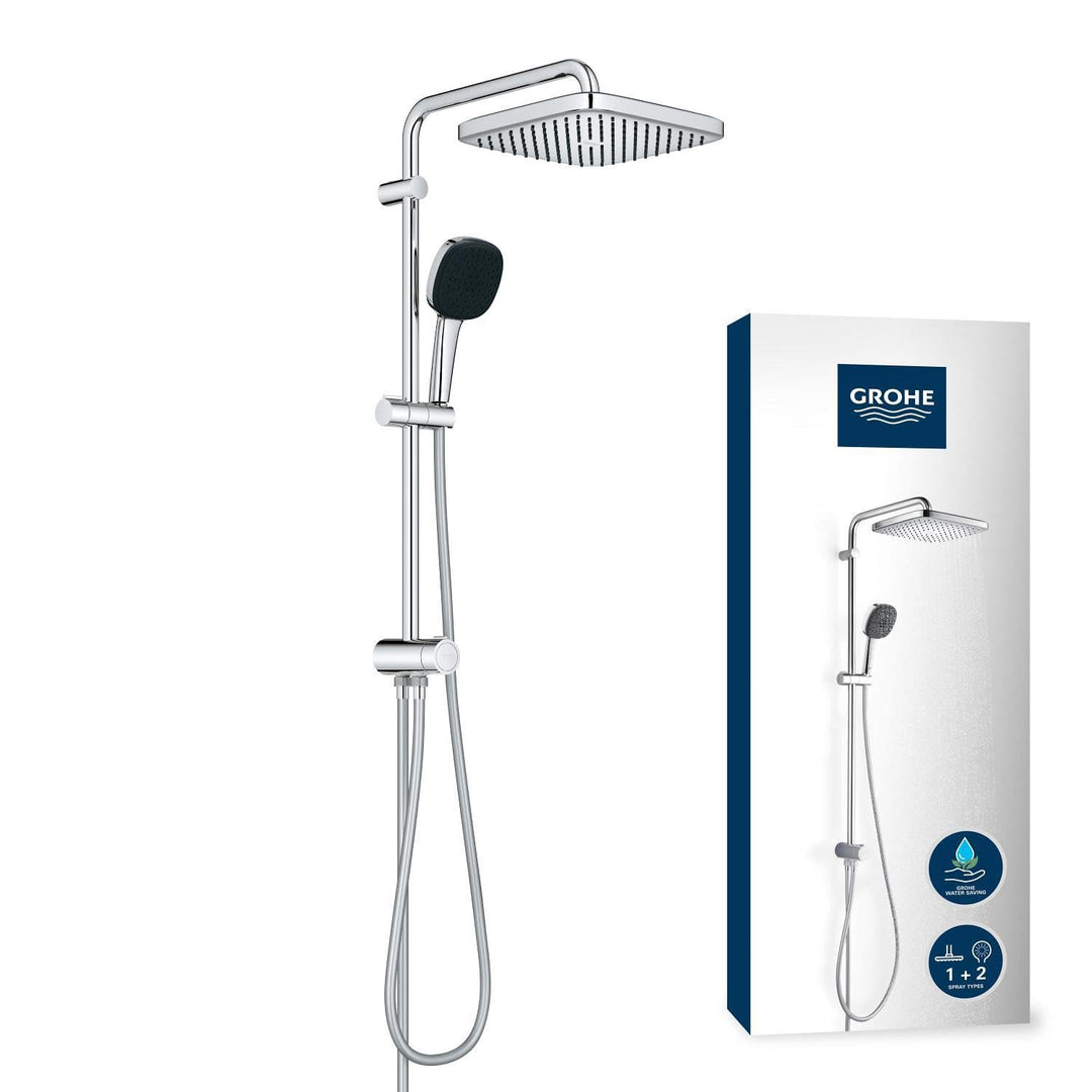 GROHE Vitalio Comfort 250 - Flex Duschsystem mit Umstellung (wassersparend, 2 Strahlarten, flexible