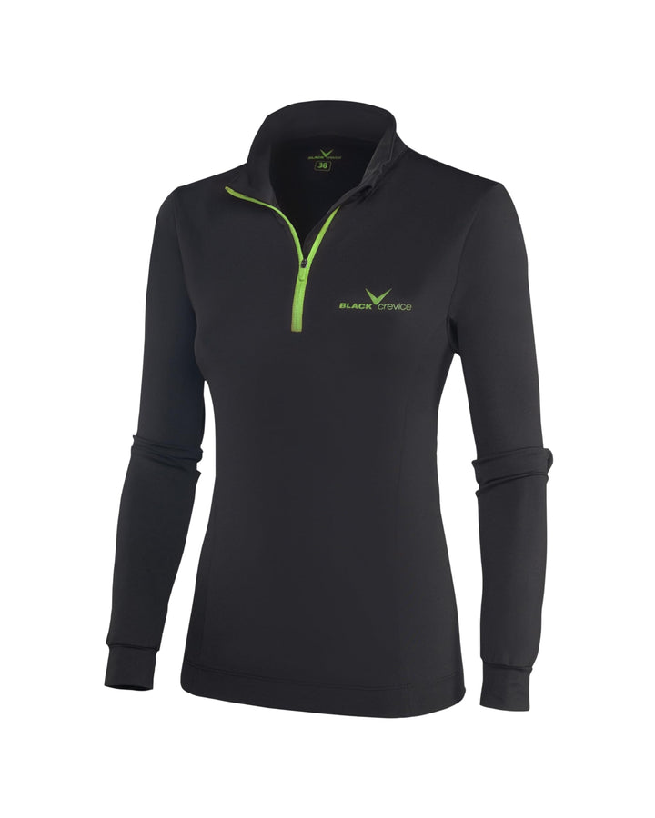 Black Crevice Damen Skirolli, schwarz/grün, 38