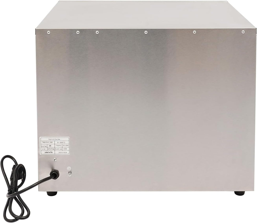3000W Pizza-Backofen, Profi Doppel Kammer Pizzaofen, Edelstahl Gastro Steinbackofen, Elektrischer Pi