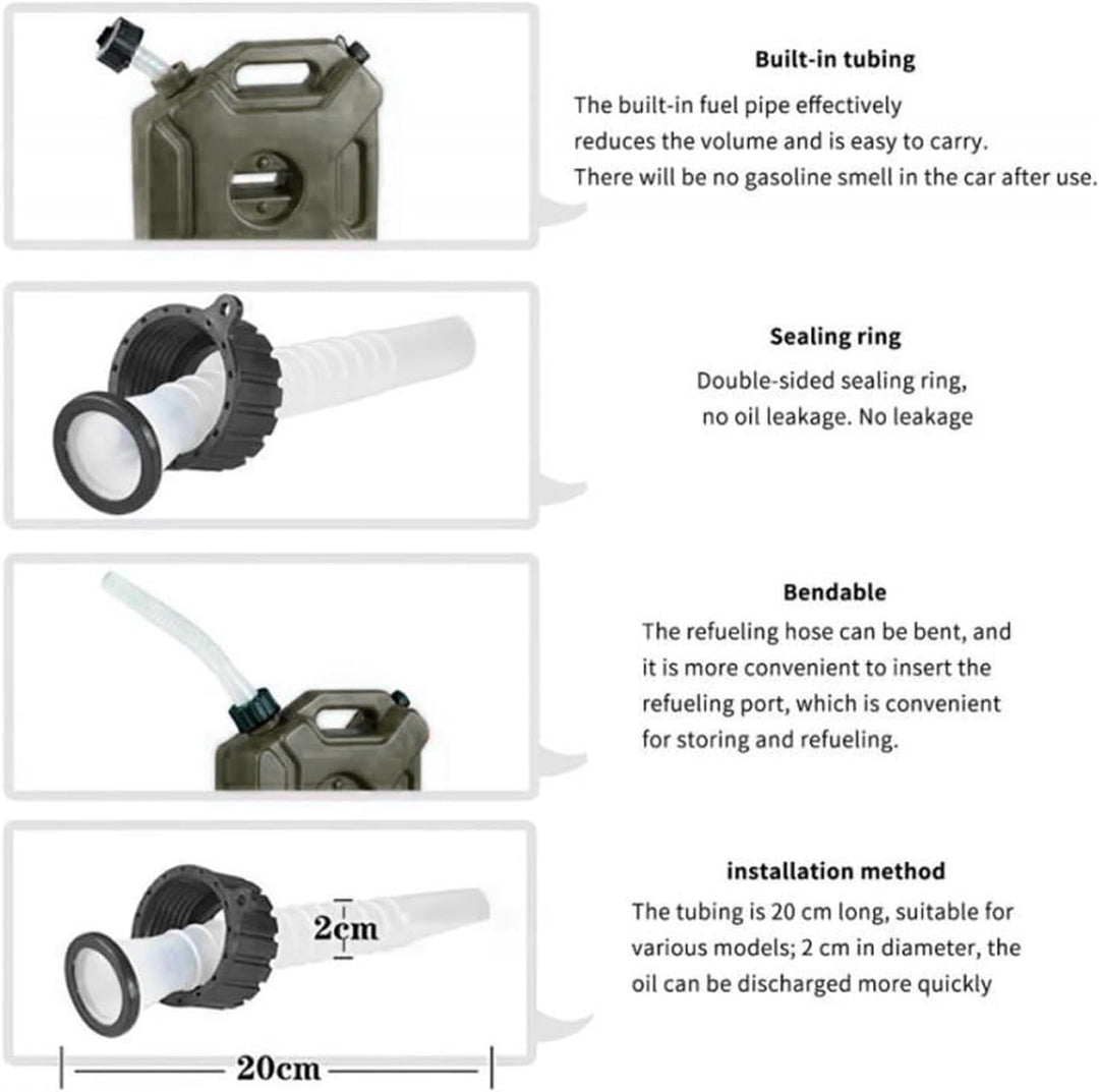 ÖL-Benzin-Vorratsdosen, ABS, 3 L, 0,75 Gallonen, Gaskanister, Kraftstofftank, Notfall-Backup-Tank, G