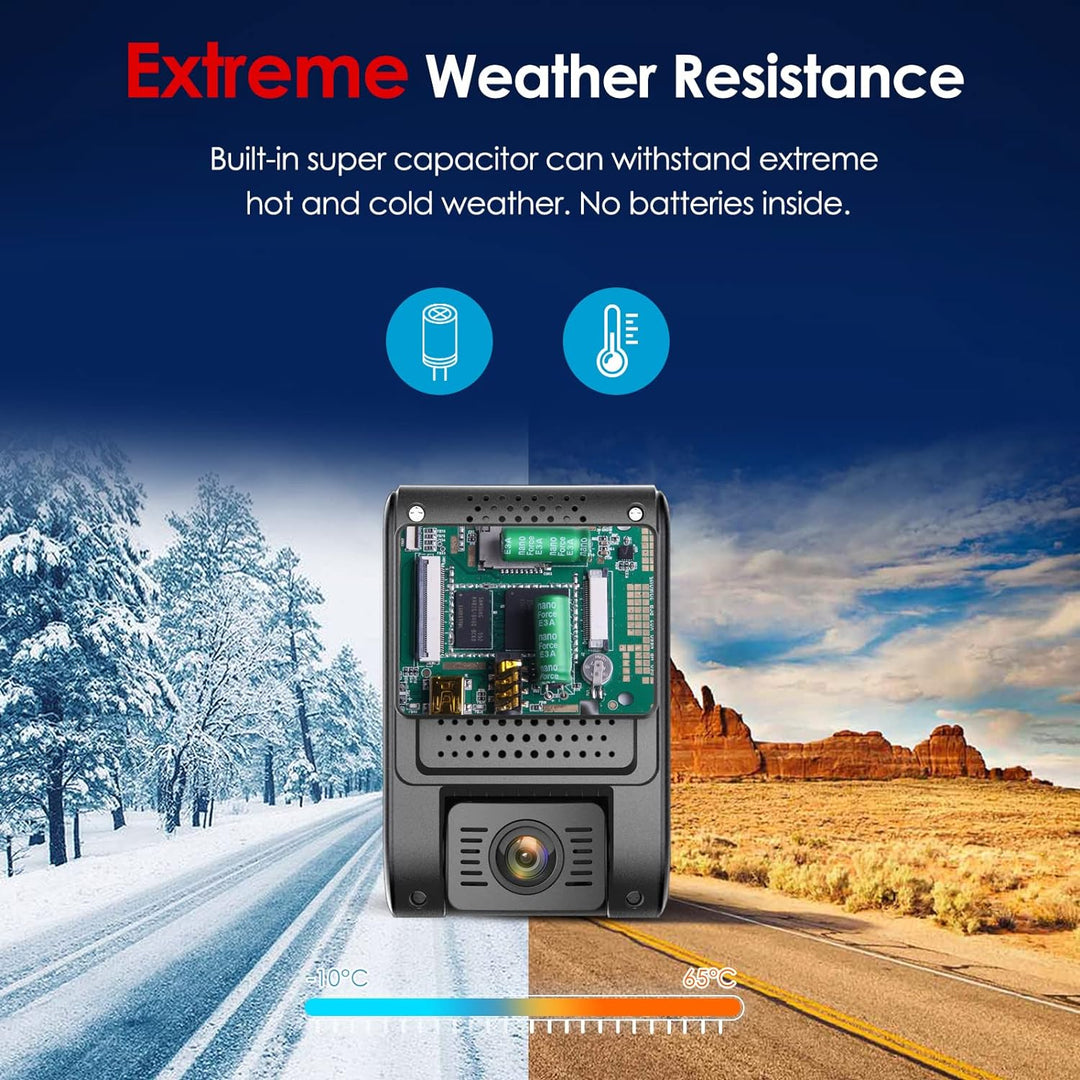 VIOFO A119 V3 Dashcam 2K 60fps mit GPS, 24 Std. Puffer Parkmodus Autokamera, Nur Frontscheibe 2560x1