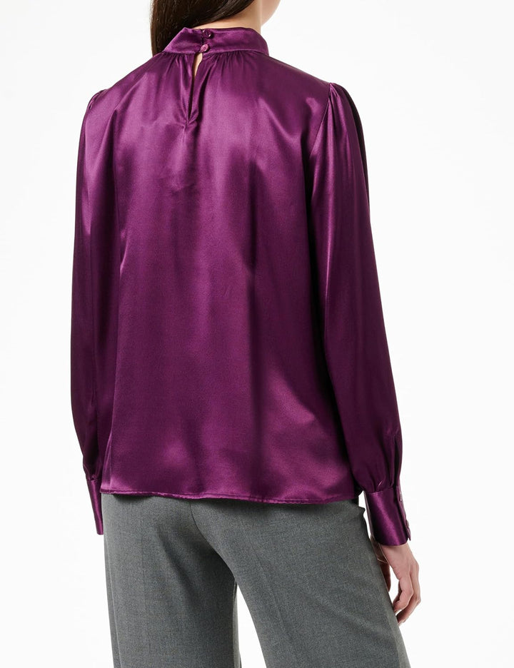 Seidensticker Damen Regular Fit Langarm Bluse 36 Lila, 36 Lila