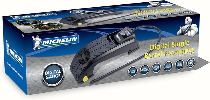 MICHELIN 12208 Digitale Fusspumpe mit Gummifüssen (schwarz), Digital
