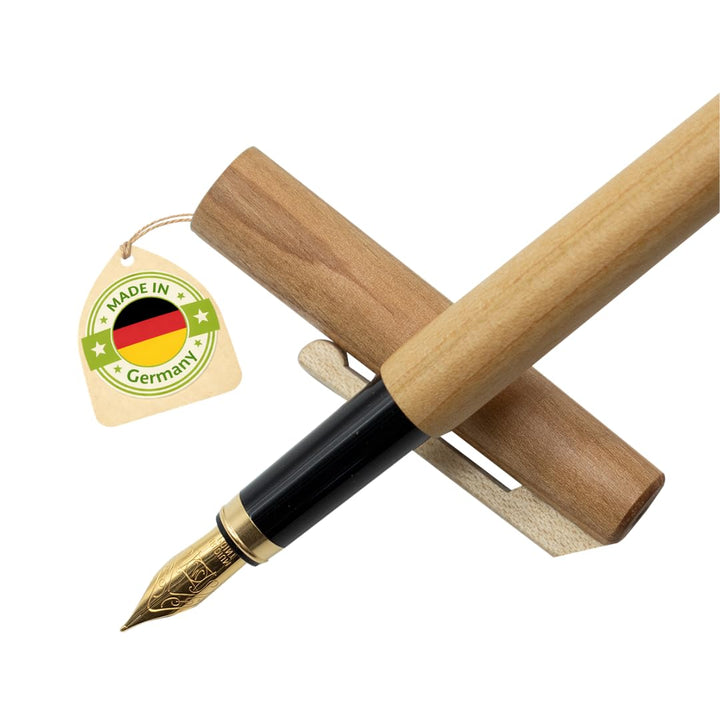 4betterdays.com NATURlich leben! Füller/Füllfederhalter inkl. GRATIS Tintenkonverter aus geöltem Kir