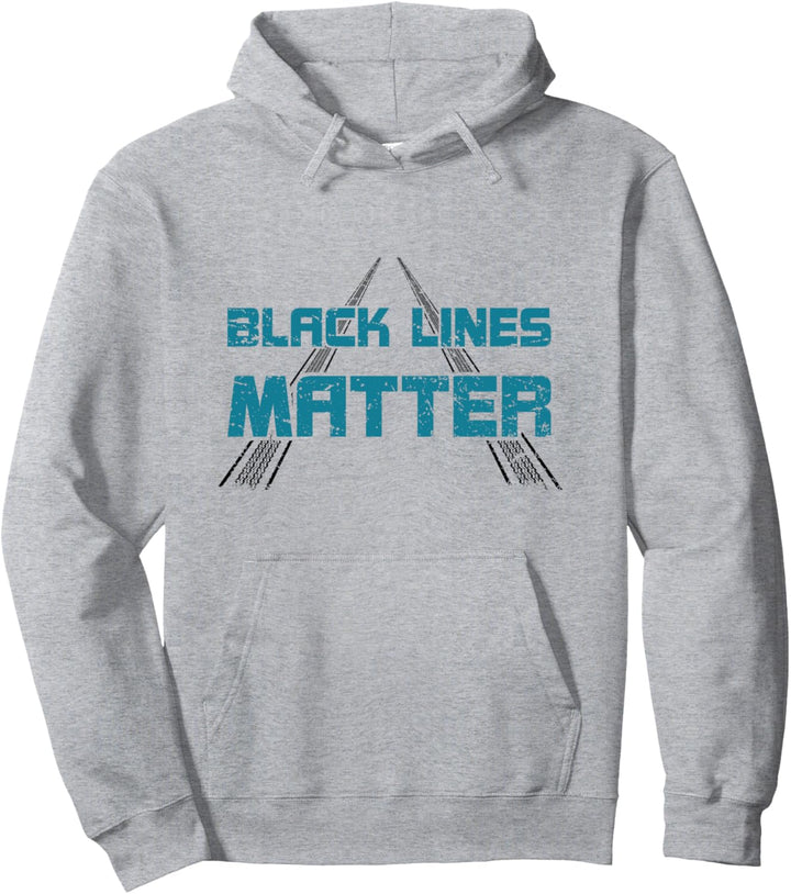 Black Lines Matter Best Carl Enthusiast Gifts Funny Car Guy Pullover Hoodie