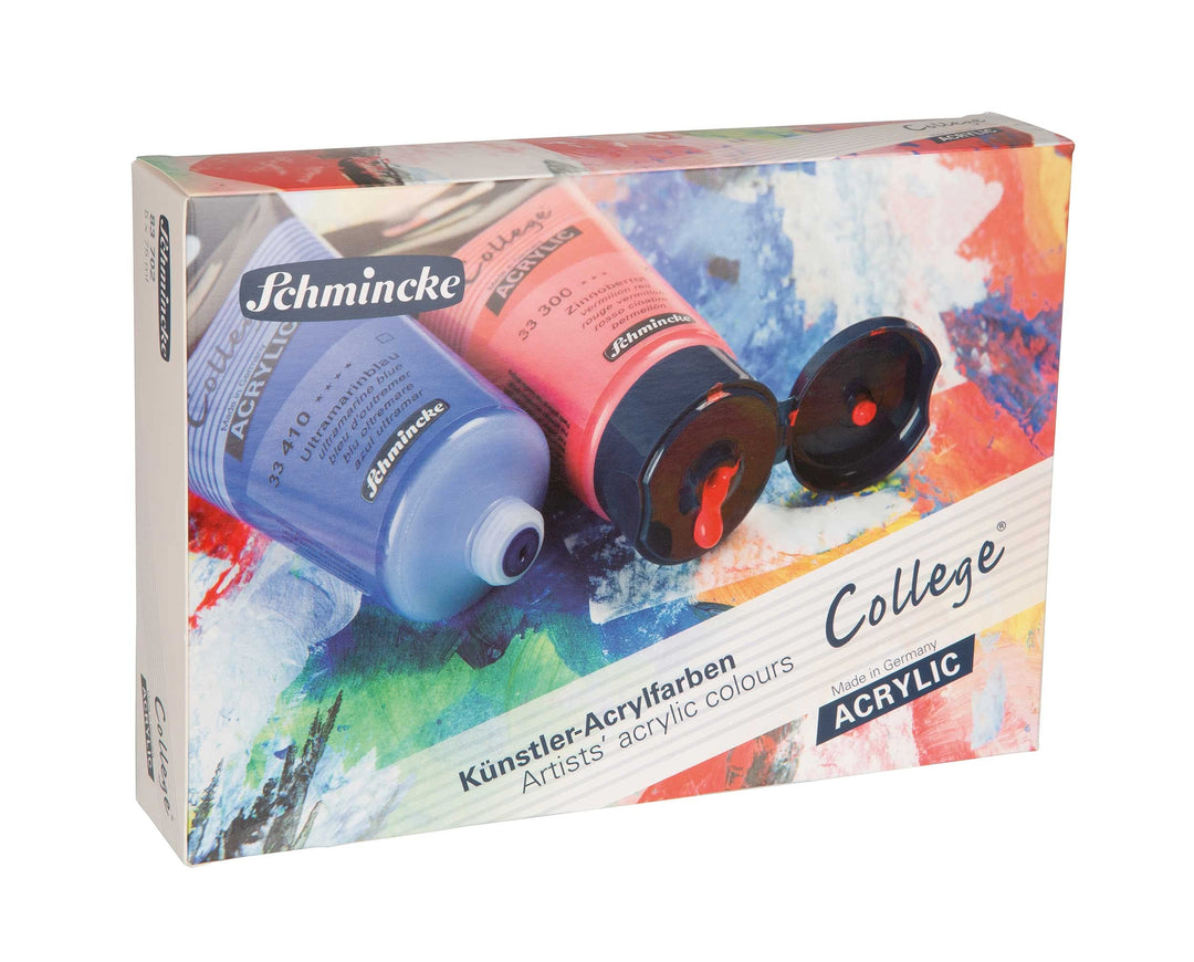 Schmincke - College Acrylic, Acrylfarbenset mit 5 x 75 ml Tuben, 83 702 097, Acrylfarben in Studienq