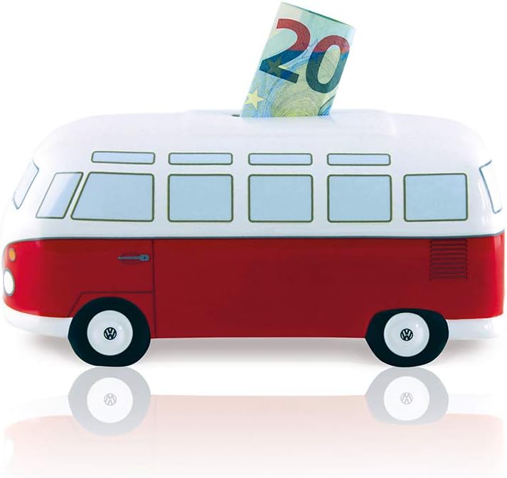BRISA VW Collection - Volkswagen Spar-Büchse-Schwein-Dose im T1 Bulli Bus Samba Design (Classic Bus/