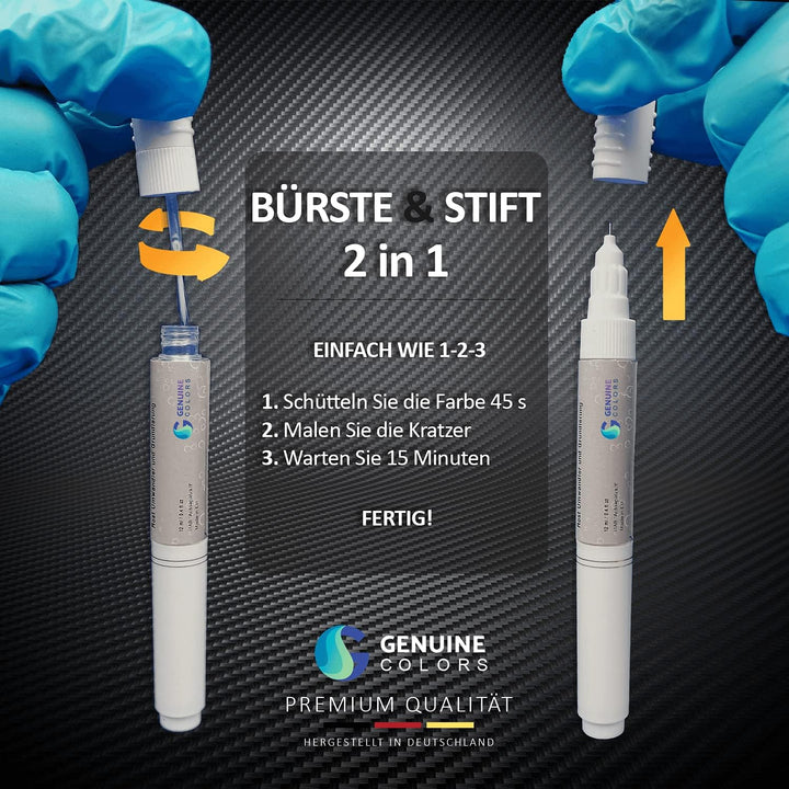 Genuine Colors Lackstift STEEL GREY/MIDNIGHT SILVER PMNG für Tesla Silber ALL MODELS, MODEL S, MODEL