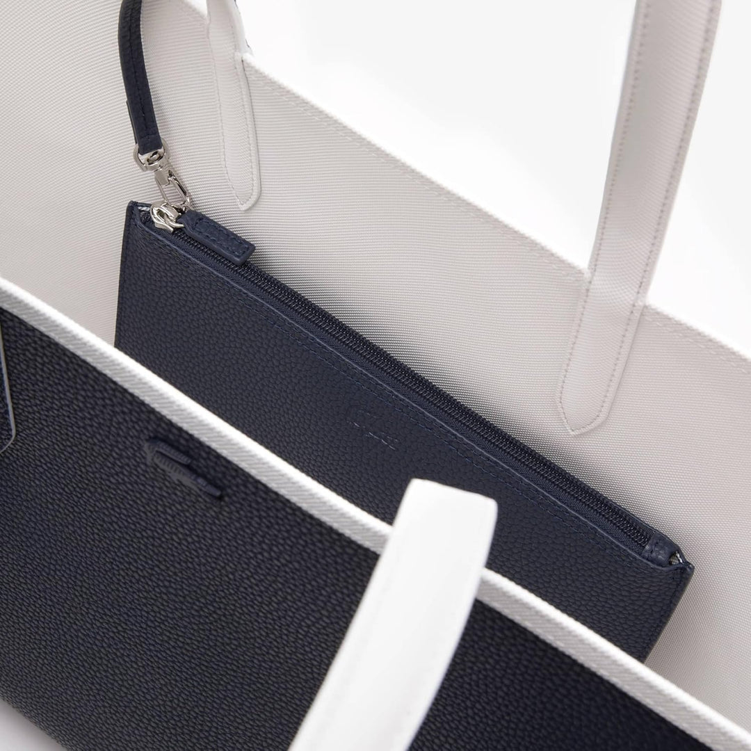 Lacoste Damen Henkeltasche SHOPPING BAG Mehl, Nachtblau, Mehl, Nachtblau