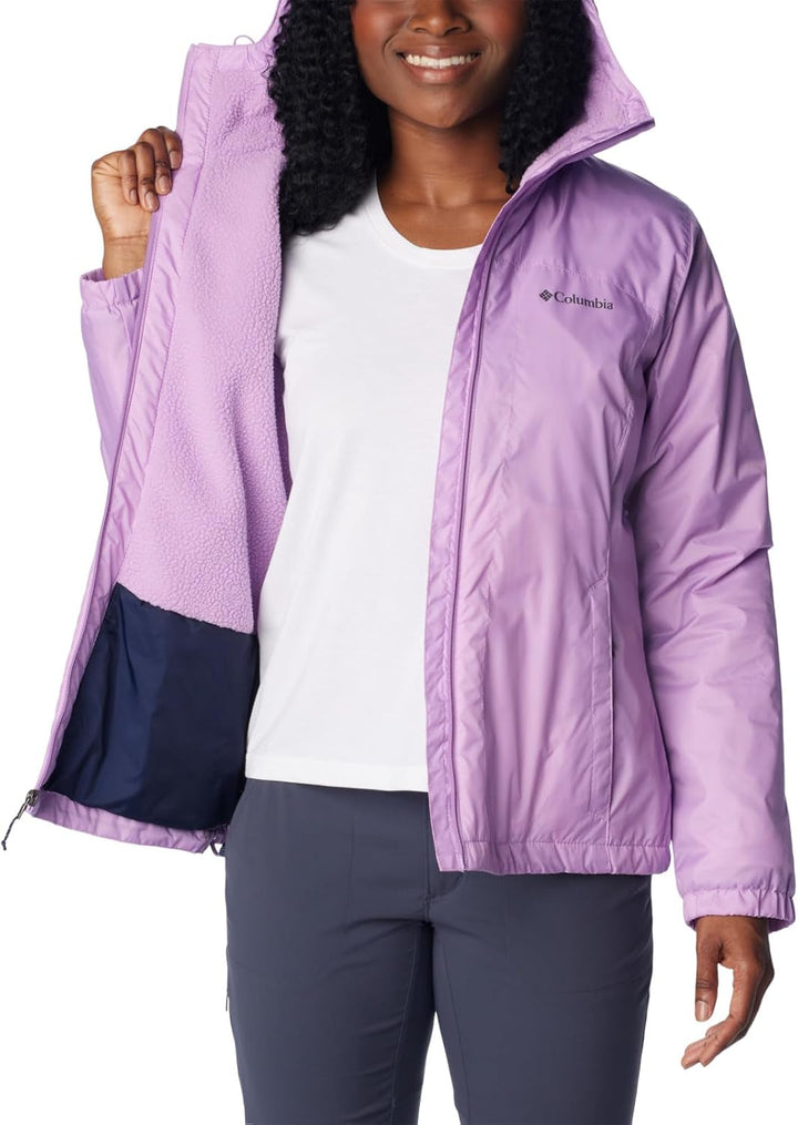 Columbia Damen Switchback Iii Jacke, Wasserdicht & Atmungsaktiv, Verstaubar Regenjacke 1X Gumdrop, 1