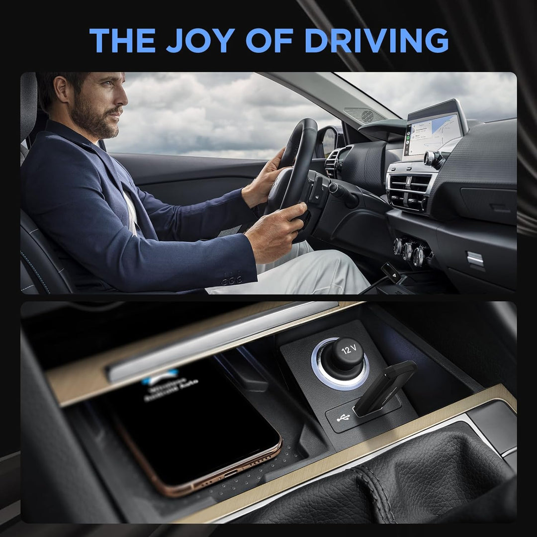 MSXTTLY Android Auto Wireless Adapter 2023, Upgrade Wired AA zu Wireless Android Auto. Kleiner Stick