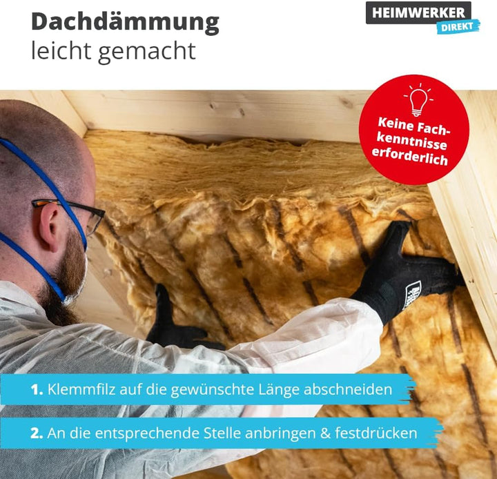 Superglass Klemmfilz KF 4 WLG032 – 2500 mm x 1250 mm x 180 mm (3,12 m²) 180 mm (3,12 m²) 1, 180 mm (