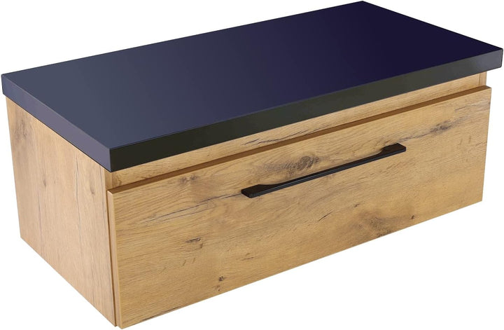 paplinskimoebel Badezimmer Badmöbel Unterschrank Schrank Waschbecken + schwarzes Oberteil 80,5 x 39