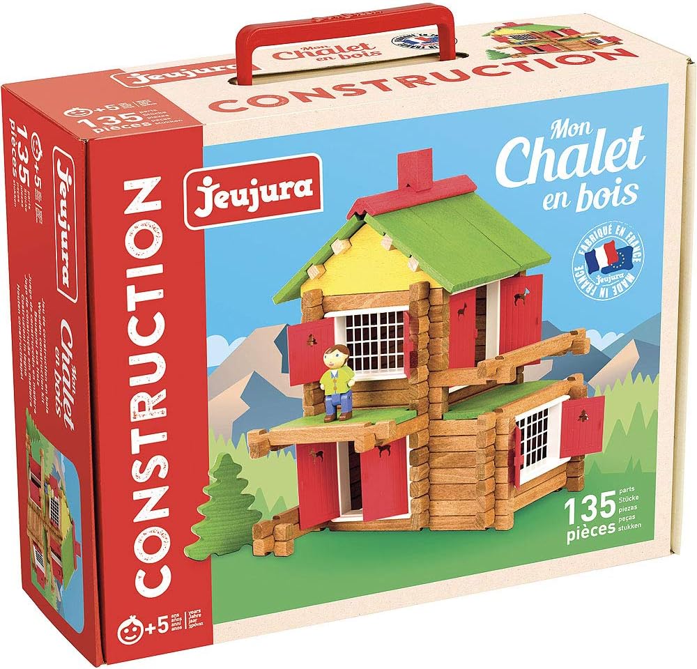 JEUJURA jeujuraj8003 Holz Konstruktion Chalet in einem Koffer (-)