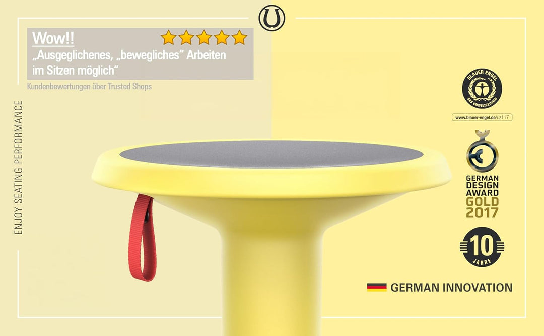 Interstuhl UPis1 - ergonomischer Sitzhocker mit Schwingeffekt - höhenverstellbar - Hocker mit rutsch